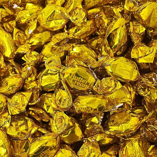 Butter Cream Hard Candy - 3 lbs - Classic Butter n' Cream Old School Butterscotch Hard Candies - Bulk American Vintage Candy Assortment - Individually Wrapped, 48 oz.