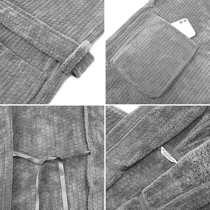 Hooded Bathrobes for Women, Soft Long Towel Robes for Women - Quick Dry yet Warm