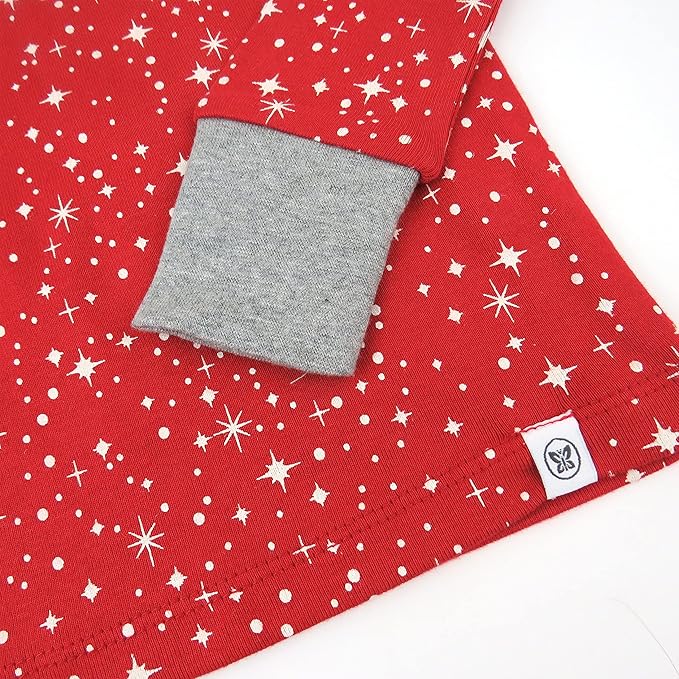 HonestBaby 4 Piece Pajamas Sleepwear Pjs 100% Organic Cotton for Infant Baby and Toddler Boys, Girls, Unisex