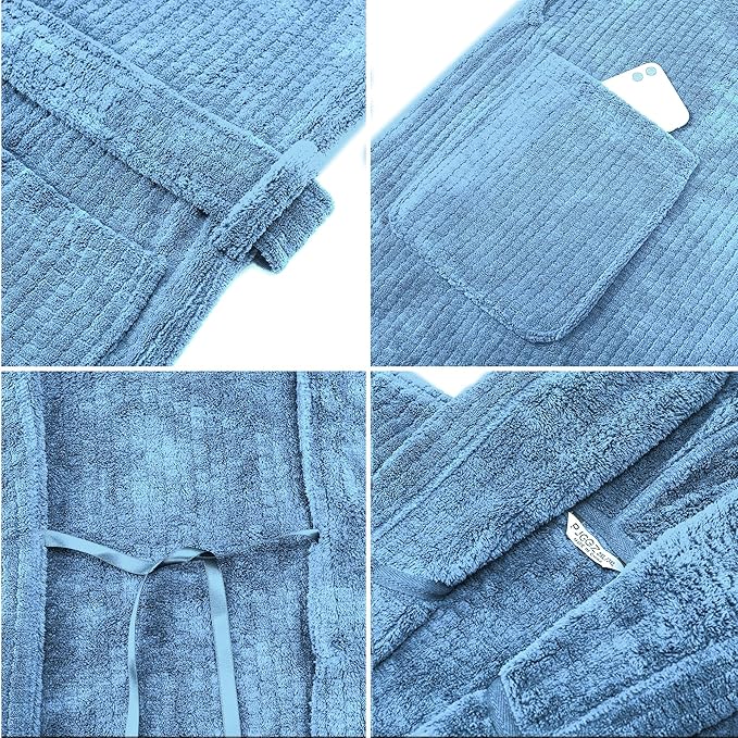 Hooded Bathrobes for Women, Soft Long Towel Robes for Women - Quick Dry yet Warm