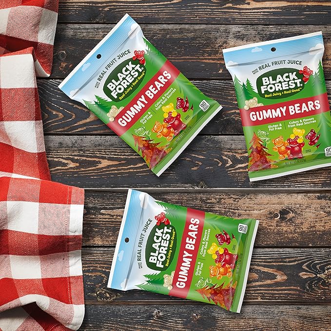 Black Forest Gummy Bears Candy, 4.5 Ounce Bags (Pack of 12)